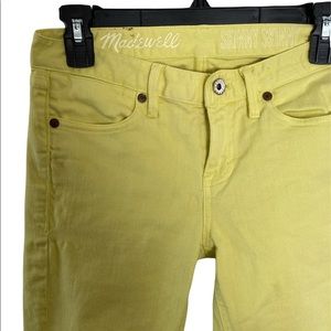 >>SOLD<< Madewell Skinny Skinny Neon Yellow Jeans